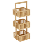 Fruteira Ripada Bambu 3 Andares Oikos