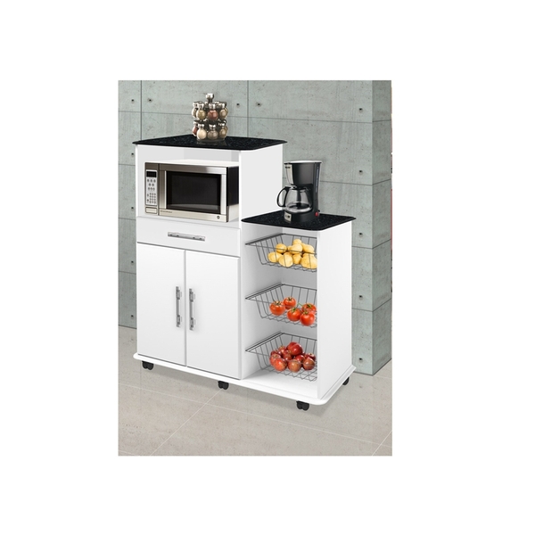 Fruteira Tamara Branco Marmorizado - Passe Bem Móveis