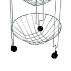 Fruteira Tripla Redonda Com Rodas 68x30cm