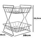 Fruteira Tubular De Mesa 02 Andares FM105 Rose HKS Milani Sto