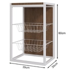 Fruteira Vertical De Parede Branco Com Imbuia