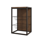 Fruteira Vertical De Parede Preto Com Imbuia