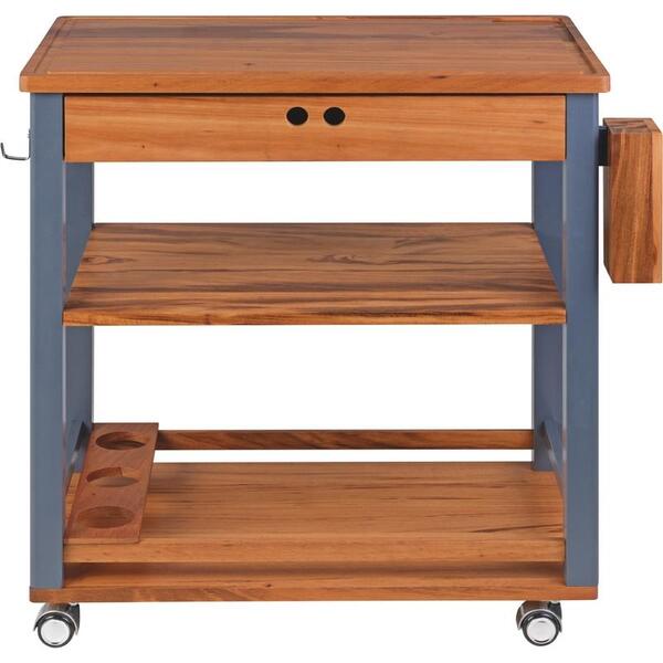 Fsc Carro De Churrasco De Madeira Muiracatiara Envernizado Co