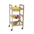 Fsc Fruteira Com Base De Madeira Teca Com 3 Cestos Aramado Re