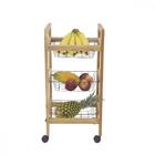 Fsc Fruteira Com Base De Madeira Teca Com 3 Cestos Aramado Re