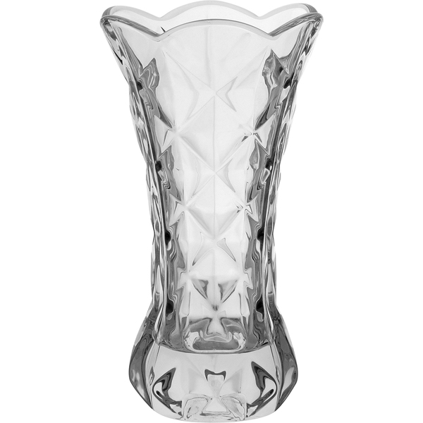 Full Diamond Vaso Decorativo Enfeite 24x14x14cm Vidro Transpa