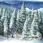 Fundo Fotográfico Backdrop Árvores Neve 1.5x1.5mp1694