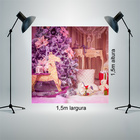 Fundo Fotográfico Backdrop Brinquedos Magico Natal 1.5x1.5mp1