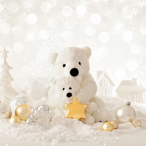 Fundo Fotográfico Backdrop Urso Branco 1.5x1.5mp1726