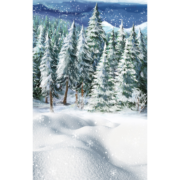 Fundo Fotográfico Helanca Árvores Nevasca 2.2x1.5mp1768