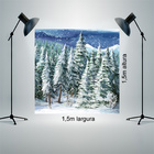 Fundo Fotográfico Helanca Árvores Neve 1.5x1.5mp1694