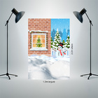 Fundo Fotográfico Helanca Boneco Natal Ilustrado 2.2x1.5mp1770