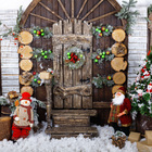 Fundo Fotográfico Helanca Casa Bonecos Natal 1.5x1.5mp1700