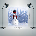 Fundo Fotográfico Infantil Boneco De Neve Natal 1.5x1.5mp1697