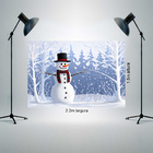 Fundo Fotográfico Infantil Boneco De Neve Natal 2.2x1.5mp1733