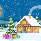 Fundo Fotográfico Infantil Natal Ilustrado 1.5x1.5mp1714