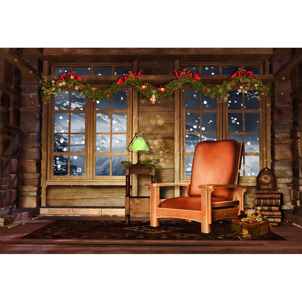 Fundo Fotográfico Infantil Poltrona Chalezinho 2.2x1.5mp1756