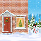 Fundo Fotográfico Infantil Porta Natal Ilustrado 1.5x1.5mp1719