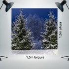 Fundo Fotográfico Infantil Tres Árvores Natal 1.5x1.5mp1725