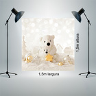 Fundo Fotográfico Infantil Urso Branco 1.5x1.5mp1726