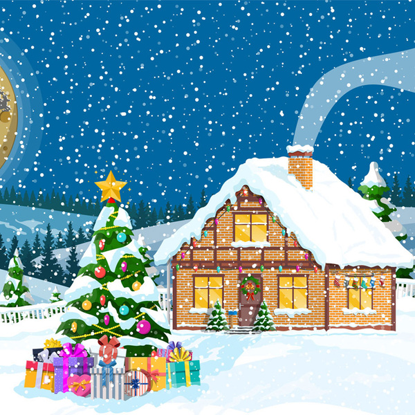 Fundo Fotográfico Newborn Natal Ilustrado 1.5x1.5mp1714