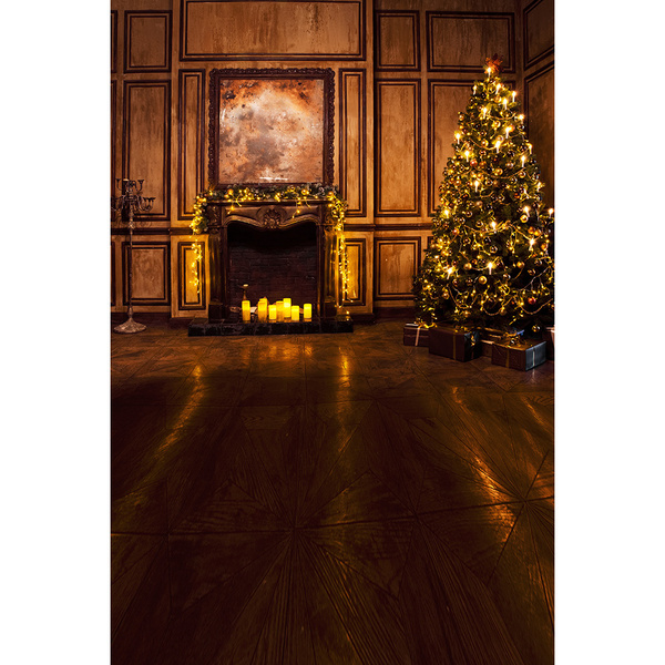 Fundo Fotográfico Newborn Sala Com Lareira Natal 2.2x1.5mp1777