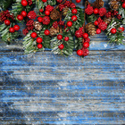 Fundo Fotográfico Tecido Madeira Enfeitada Natal 1.5x1.5mp1710