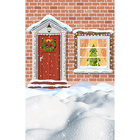 Fundo Fotográfico Tecido Porta Natal Ilustrado 2.2x1.5mp1776