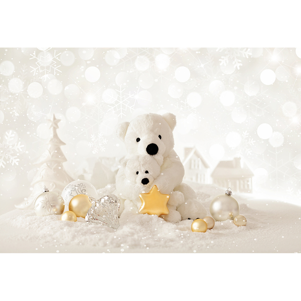 Fundo Fotográfico Tecido Urso Branco 2.2x1.5mp1765