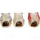 Funny Adorno Decorativo 10x9x8cm Cerâmica Color 3pç Coruja