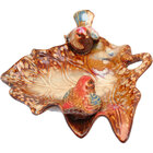 Funny Adorno Decorativo 8x22x23cm Cerâmica Bege Folha