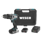 Furadeira de Impacto a Bateria Wesco Brushless com 2 Baterias 2Ah Carregador e Maleta 18V WS2419K2