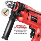 Furadeira De Impacto Mondial 650w Vermelha Nffi-07 - 220 Volts