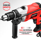 Furadeira De Impacto Mondial 700w Ffi05 Vermelho