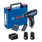 Furadeira e Parafusadeira 3/8" 12V GSR 120-Li com Maleta,  2 Baterias e Kit 21 Peças Bosch