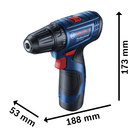 Furadeira e Parafusadeira 3/8" 12V GSR 120-Li com Maleta,  2 Baterias e Kit 21 Peças Bosch