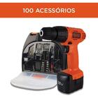 Furadeira Parafusadeira 3/8" bateria 12 volts + maleta com 10