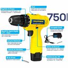 Furadeira Parafusadeira Chiaperini 750 3/8 A Bateria 12v 1.3a