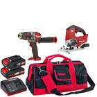 Furadeira, Serra Tico-tico, Bolsa E Kit Baterias Einhell