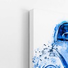 Fusca Arte Aquarela Azul Ciano Carro Quadro Canvas 100x70cm