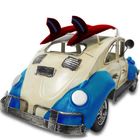 Fusca De Ferro Fundido Vintage Retro Surf 30cm Azul (cj-001)