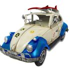 Fusca De Ferro Fundido Vintage Retro Surf 30cm Azul Decoraçao