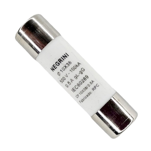 Fusível Cartucho Porcelana 10x38 Mm Gl/gg 500vac 0,5a 10 Peças