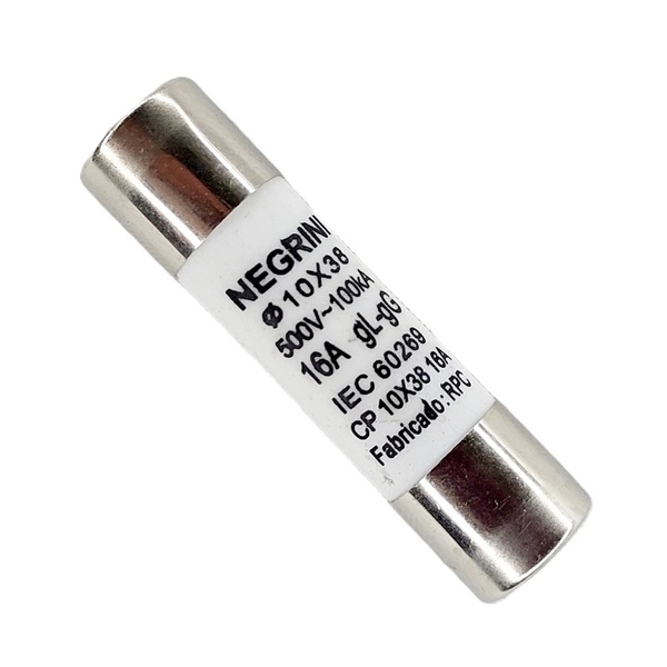Fusível Cartucho Porcelana 10x38 Mm Gl/gg 500vac 16a 10 Peças