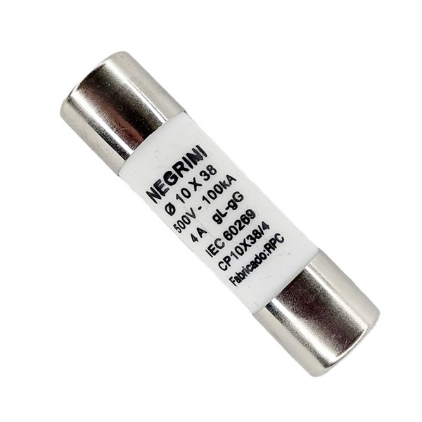 Fusível Cartucho Porcelana 10x38 Mm Gl/gg 500vac 4a 10 Peças