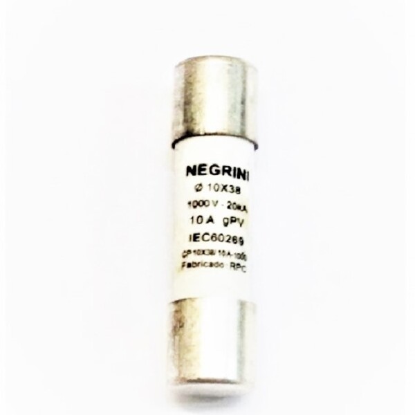 Fusível Cartucho Porcelana 10x38 Mm Gpv Solar 1000vcc 10a 10