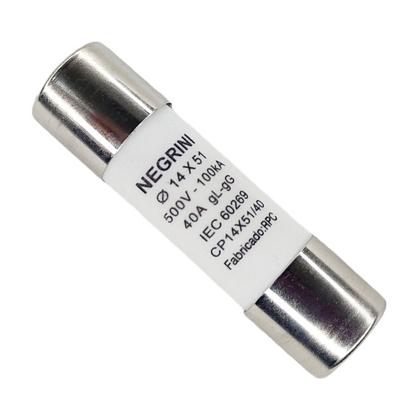 Fusível Cartucho Porcelana 14x51 Mm Gl/gg 40a 10 Peças