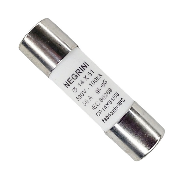 Fusível Cartucho Porcelana 14x51 Mm Gl/gg 50a 10 Peças