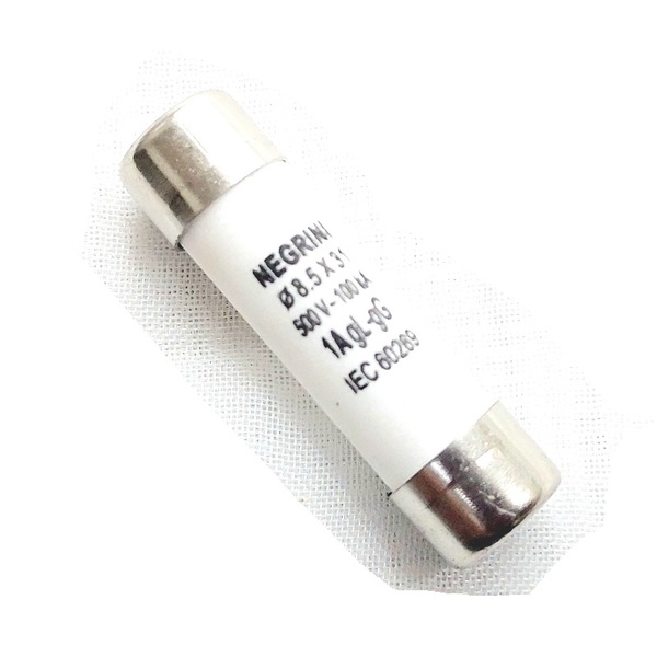 Fusível Cartucho Porcelana 8,5x31 1A gL/gG 500Vca 10 Peças