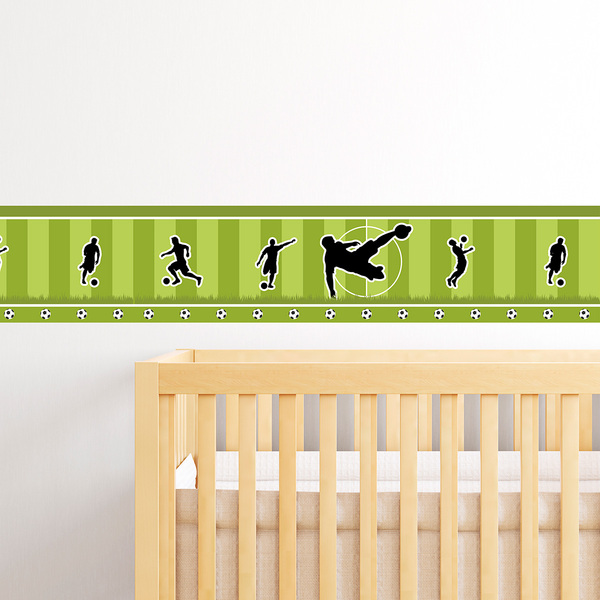 Futebol Adesivo De Parede Infantil Verde Faixa Border